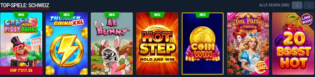 Spielkatalog im Online Casino – Slots, Tischspiele und Live-Casino auf einer Seite