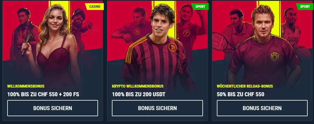 Willkommensbonus – Angebot für die erste Registrierung und die erste Einzahlung